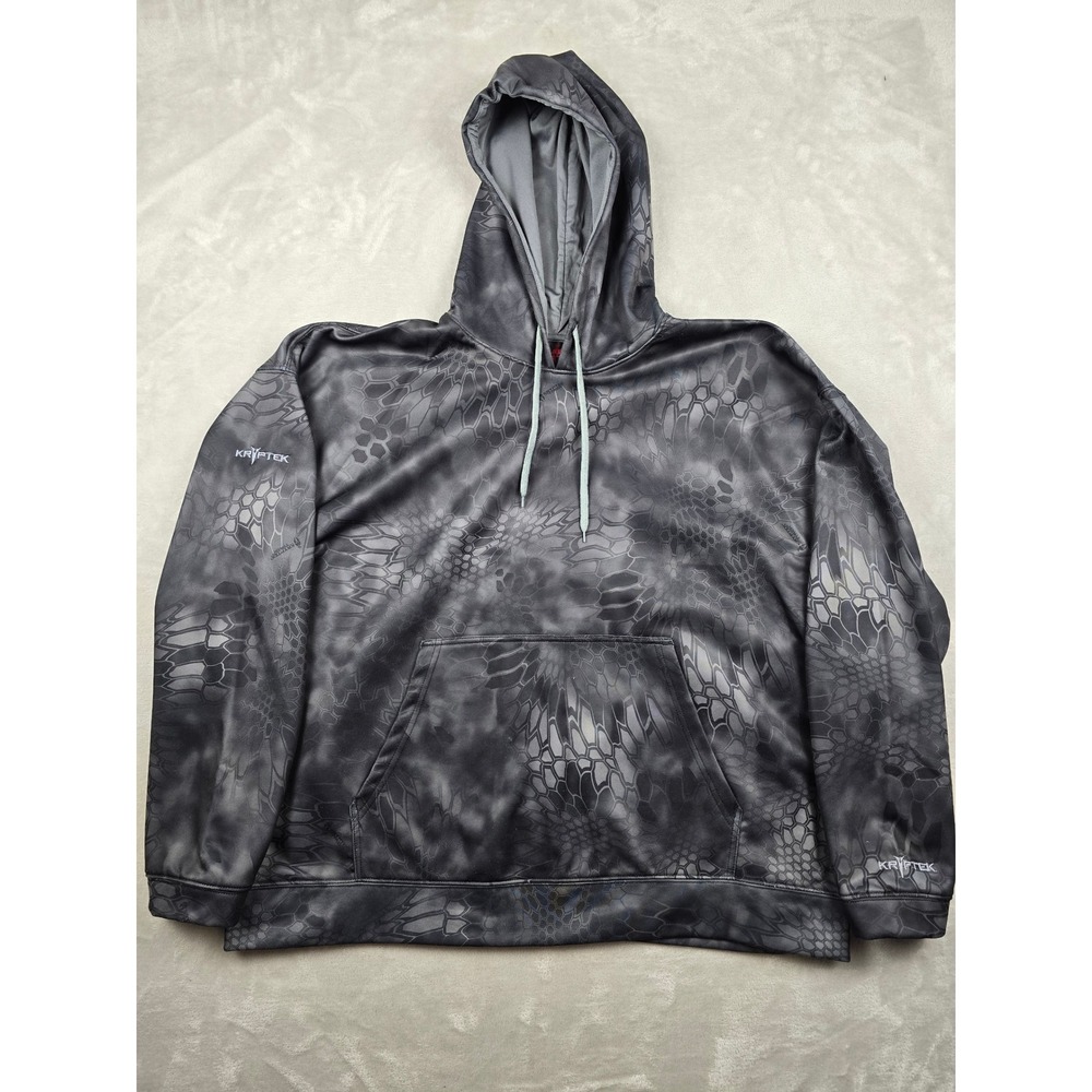 Kryptek Hoodie Mens XXL Black Typhon Camo Performance Pullover Sweatshirt *Read